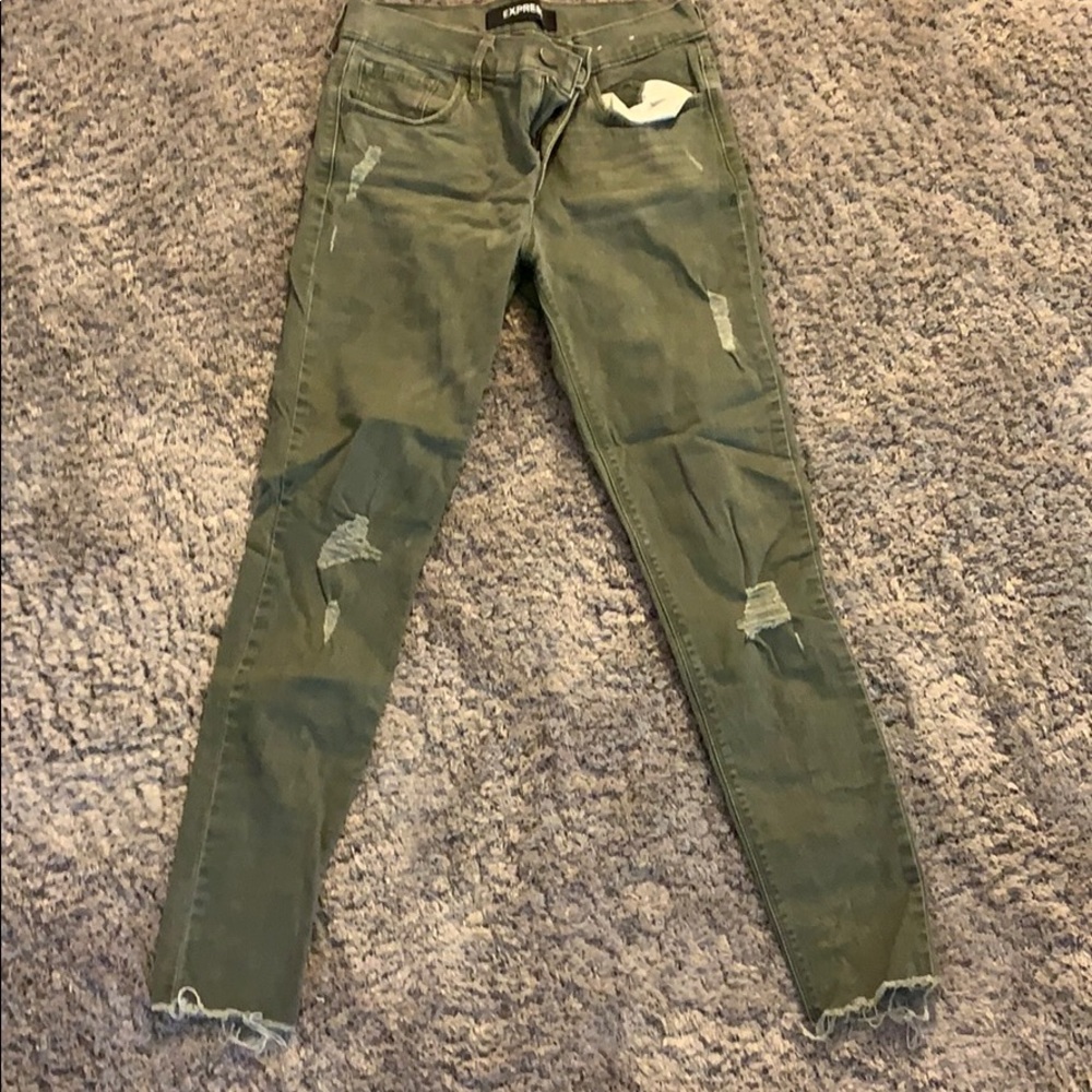 Green jeans